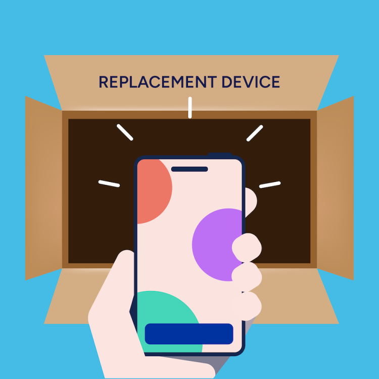 Preparación del dispositivo dañado para su recogida.